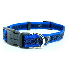 Nobleza obojok z pogumovaného popruhu 1,5 x 25 - 40 cm modrý